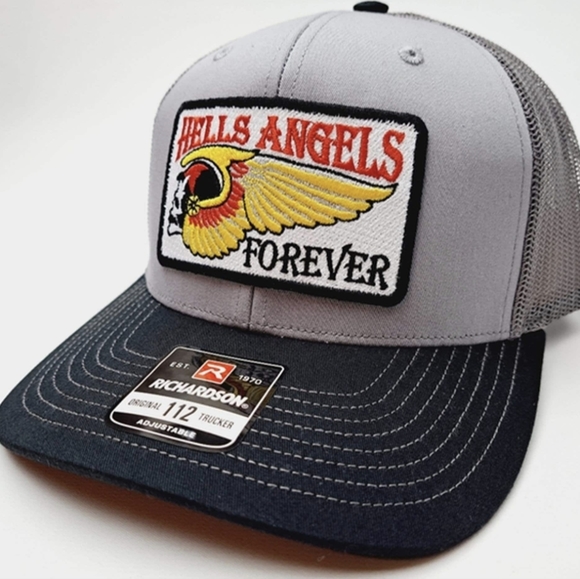 American Biker Motorcycle Racing Gear Bike Gang Club Heritage Hells Angels Hat - Picture 2 of 7